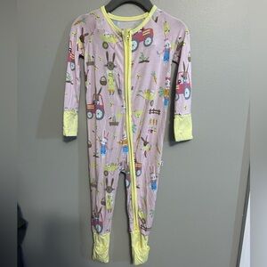 Little Sleepies Pink Pajamas with Yellow Accents